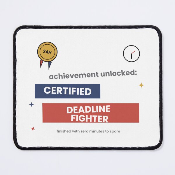 Item preview, Certified Deadline Fighter Funny Sticker designed and sold by QuirkyCartel.