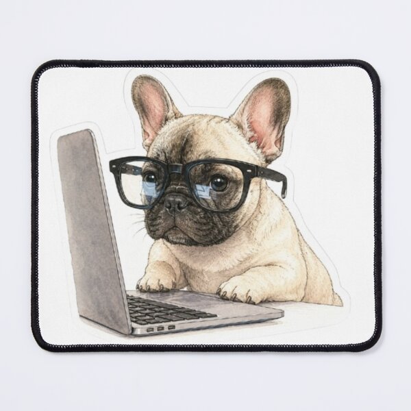 Item preview, Nerdy French Bulldog designed and sold by Snurly.
