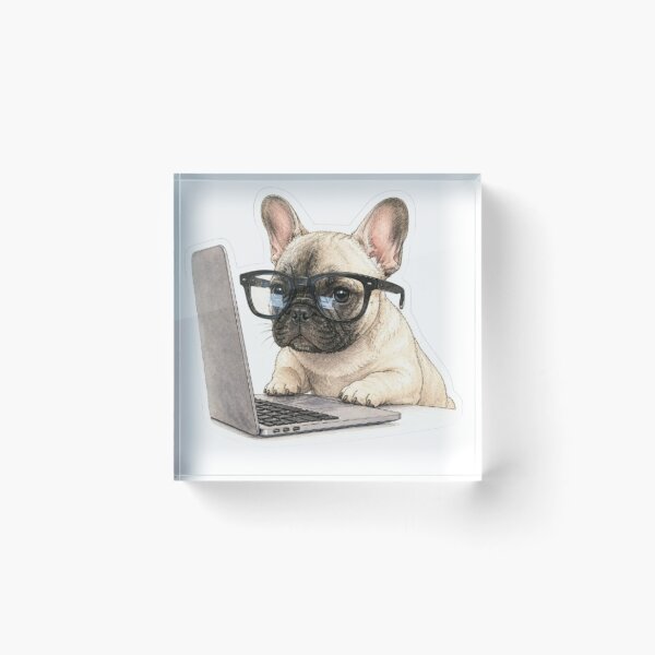 Item preview, Nerdy French Bulldog designed and sold by Snurly.