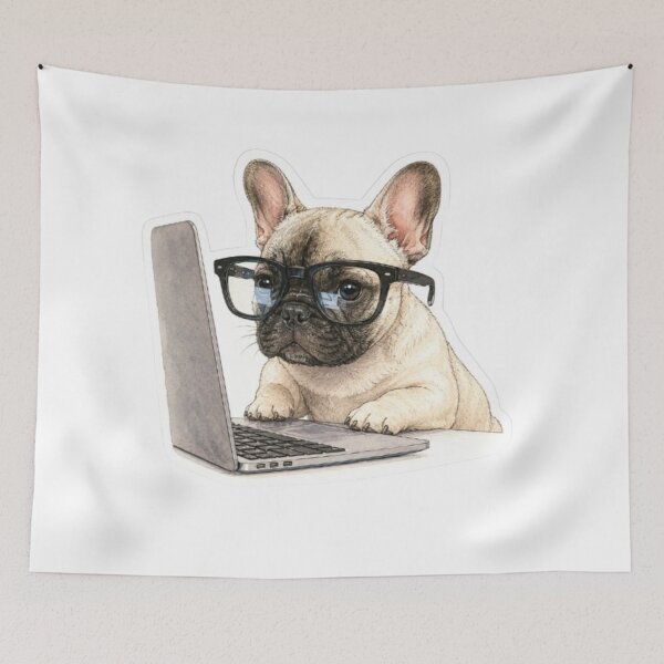 Item preview, Nerdy French Bulldog designed and sold by Snurly.