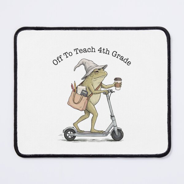 Item preview, Off To Teach Fourth Grade Funny Frog Riding A Scooter designed and sold by IsDesignHub.