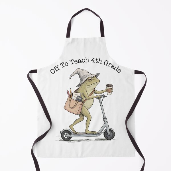 Item preview, Off To Teach Fourth Grade Funny Frog Riding A Scooter designed and sold by IsDesignHub.
