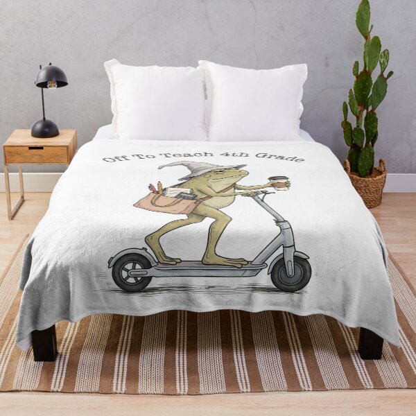 Item preview, Off To Teach Fourth Grade Funny Frog Riding A Scooter designed and sold by IsDesignHub.