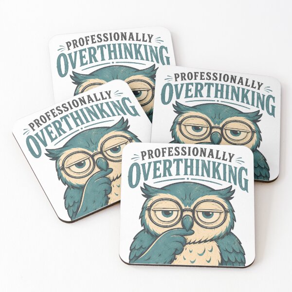 Item preview, Professionally Overthinking Shirt, Funny Anxiety Owl Tee, Overthinker Quote Shirt, Introvert Humor Graphic, Mental Health Humor Gift, Vintage Owl Design designed and sold by  MAD's Recreation Studio.