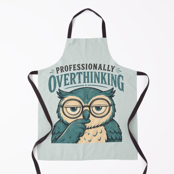 Item preview, Professionally Overthinking Shirt, Funny Anxiety Owl Tee, Overthinker Quote Shirt, Introvert Humor Graphic, Mental Health Humor Gift, Vintage Owl Design designed and sold by  MAD's Recreation Studio.
