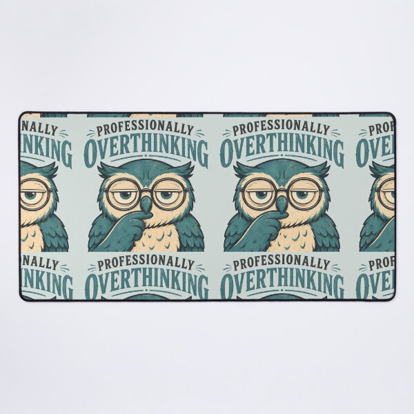 Item preview, Professionally Overthinking Shirt, Funny Anxiety Owl Tee, Overthinker Quote Shirt, Introvert Humor Graphic, Mental Health Humor Gift, Vintage Owl Design designed and sold by  MAD's Recreation Studio.