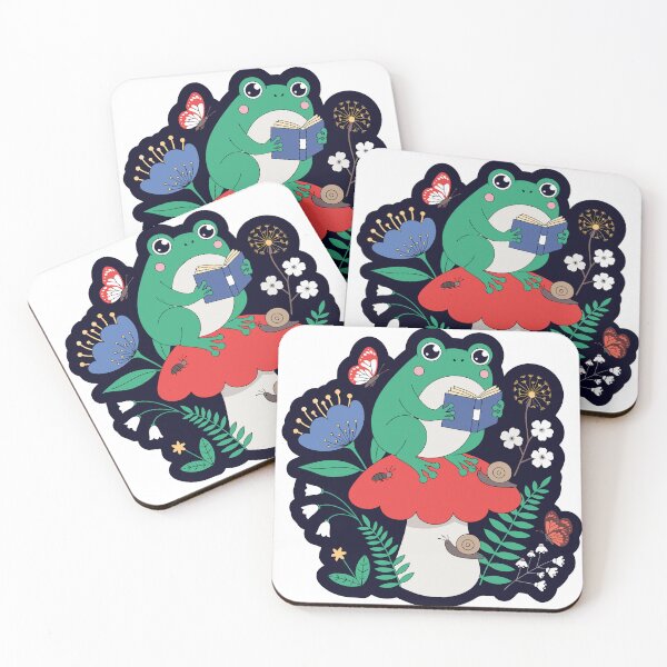 Item preview, Cottagecore Frog Mushroom Sticker designed and sold by inkfusionhub99.
