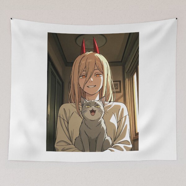 Item preview, Art - Stylized Manga Heroine, Portrait with Red Horns designed and sold by AnimeShin.