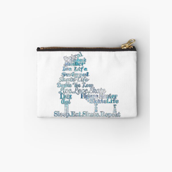 Item preview, Figure Skate- Skate Terms in Blues Fluid Paint Pour Design designed and sold by Purposely Designed.