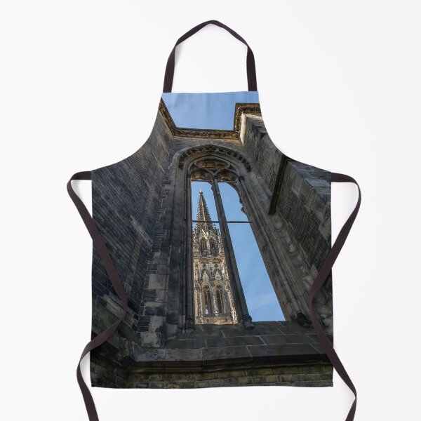 Item preview, St. Nikolai Church Ruins Against Blue Sky in Hamburg designed and sold by jrtwynam.