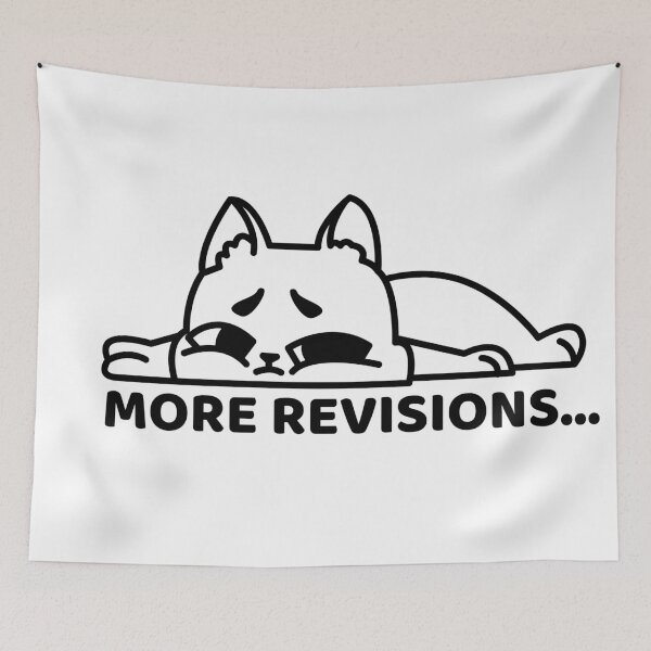 Item preview, More Revisions Cat | Funny Freelancer Design designed and sold by Mammoths.