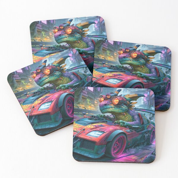 Item preview, Neon Street Racer Dragon designed and sold by Neural Brushstrokes.