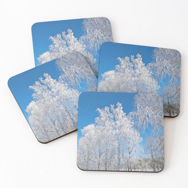 Item preview, Frost-covered birch trees designed and sold by psychoshadow.