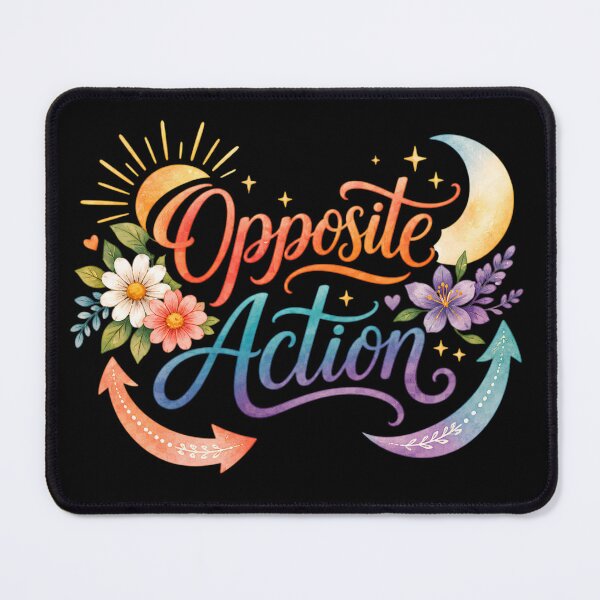 Item preview, Opposite Action DBT Mental Health Therapy Reminder Sticker designed and sold by ArcanePrintsxo.