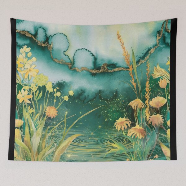 Item preview, Lakeshore meadow wildflowers repeat pattern – meadow buttercup designed and sold by 123ks.