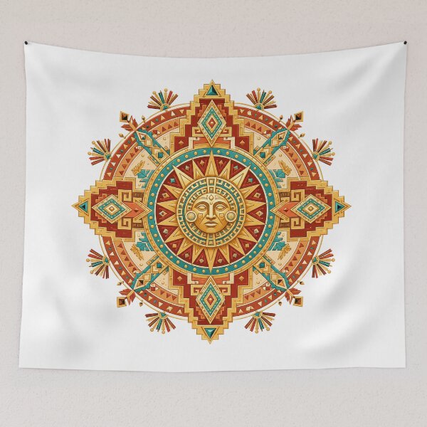 Item preview, Golden Mesoamerican Sun Mandala designed and sold by  Nature in Focus.