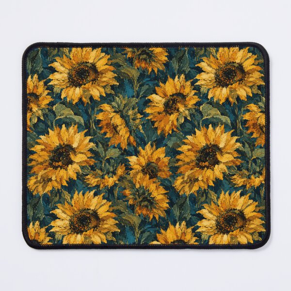 Item preview, Sunflower Impasto Painterly Expressive Seamless Pattern designed and sold by Inkworksbyshery.