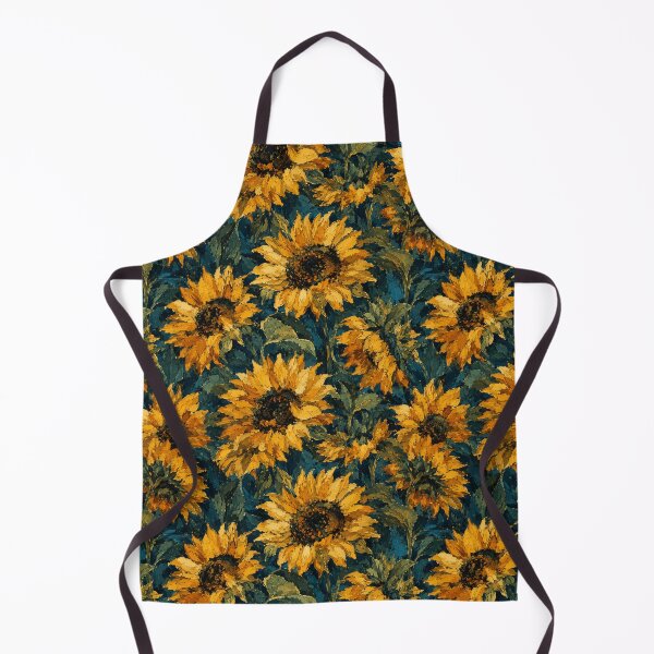 Item preview, Sunflower Impasto Painterly Expressive Seamless Pattern designed and sold by Inkworksbyshery.