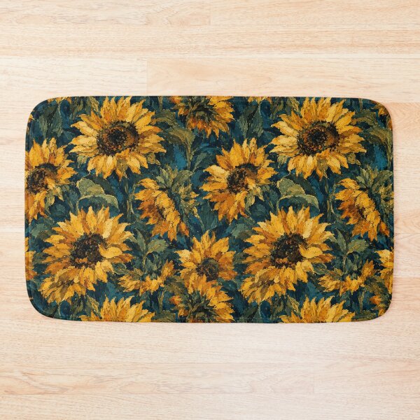 Item preview, Sunflower Impasto Painterly Expressive Seamless Pattern designed and sold by Inkworksbyshery.
