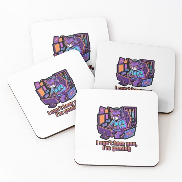 Item preview, Funny Gamer Cat - I Can't Hear You I'm Gaming designed and sold by LabProShop.