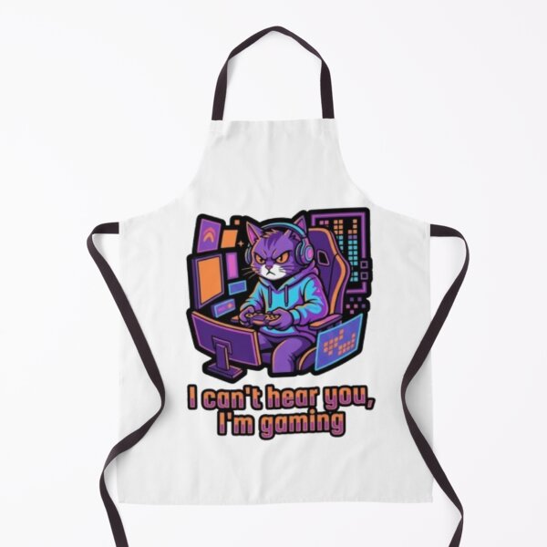 Item preview, Funny Gamer Cat - I Can't Hear You I'm Gaming designed and sold by LabProShop.