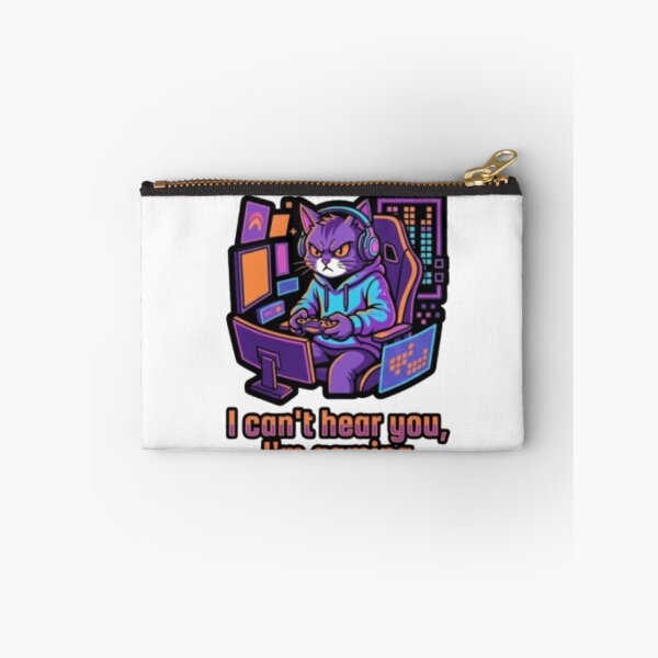 Item preview, Funny Gamer Cat - I Can't Hear You I'm Gaming designed and sold by LabProShop.