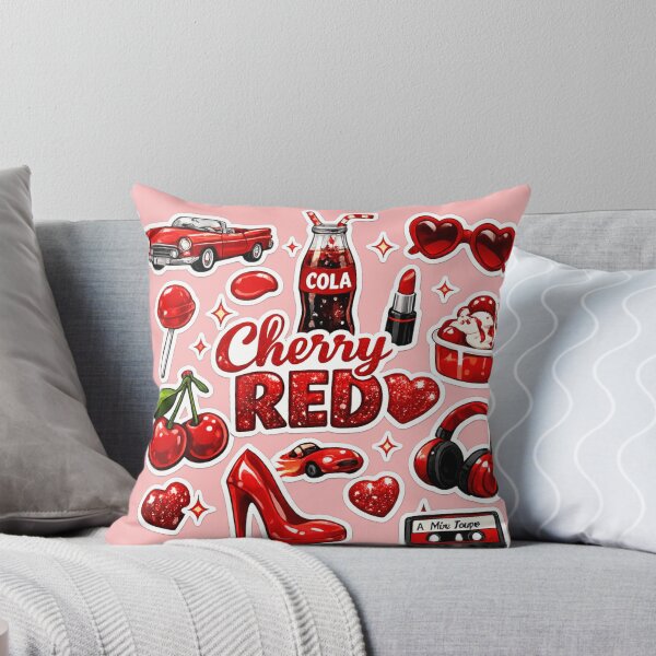 Item preview, Cherry Red Aesthetic Sticker Pack | Glossy Retro Red Icons | Cute Y2K Waterproof Style | Redbubble Vinyl Sticker Design designed and sold by designbyuzi.