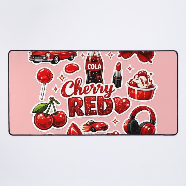 Item preview, Cherry Red Aesthetic Sticker Pack | Glossy Retro Red Icons | Cute Y2K Waterproof Style | Redbubble Vinyl Sticker Design designed and sold by designbyuzi.
