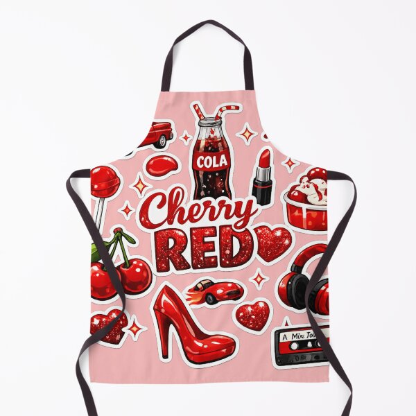 Item preview, Cherry Red Aesthetic Sticker Pack | Glossy Retro Red Icons | Cute Y2K Waterproof Style | Redbubble Vinyl Sticker Design designed and sold by designbyuzi.