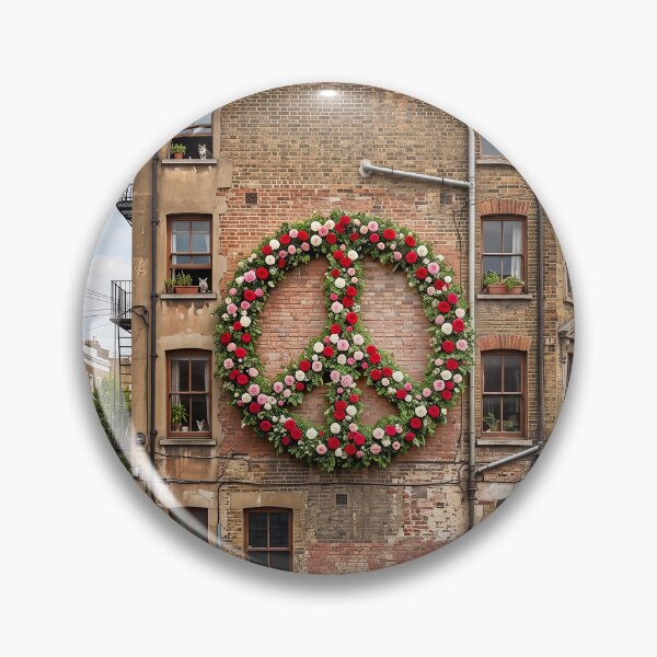 Item preview, City Peace Sign In Roses designed and sold by Home Decor Art.