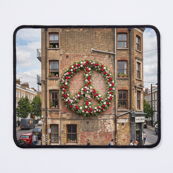 Item preview, City Peace Sign In Roses designed and sold by Home Decor Art.