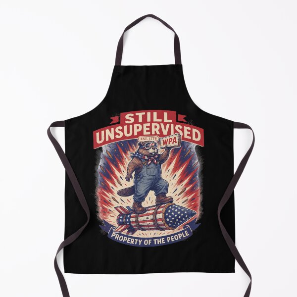 Item preview, Still Unsupervised Build America Beaver Rocket Tee v1 designed and sold by DarylWelsh2024.