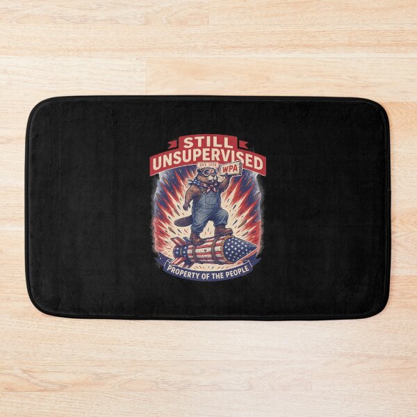 Item preview, Still Unsupervised Build America Beaver Rocket Tee v1 designed and sold by DarylWelsh2024.
