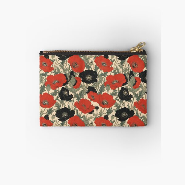 Item preview, Poppy Japanese Woodblock Print Seamless Flat Pattern designed and sold by Inkworksbyshery.