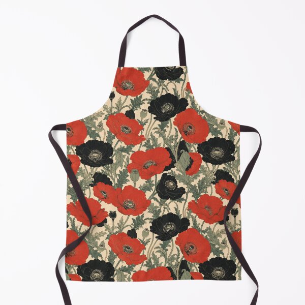 Item preview, Poppy Japanese Woodblock Print Seamless Flat Pattern designed and sold by Inkworksbyshery.