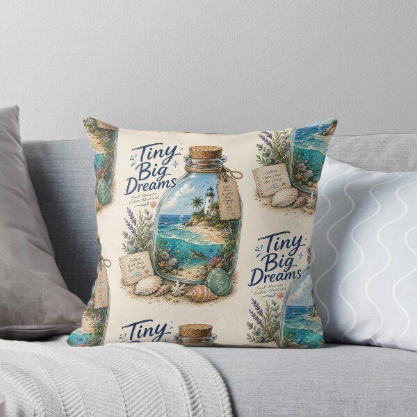 Item preview, Tiny Big Dreams | Miniature Beach in a Bottle Fantasy Art designed and sold by Genesis-Ink.