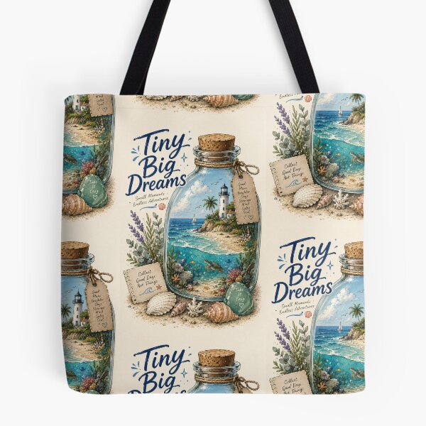 Item preview, Tiny Big Dreams | Miniature Beach in a Bottle Fantasy Art designed and sold by Genesis-Ink.