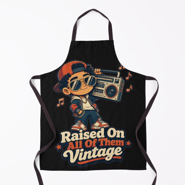 Item preview, Raised On All Of Them Vintage Cartoon Boombox Kid Retro Music Gift for Cassette Lovers designed and sold by Nightarel.
