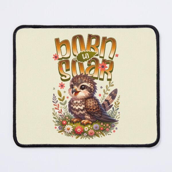 Item preview, Born to Soar Cute Baby Hawk Bird | Woodland Nature Inspirational Design designed and sold by Sachie's Studio.
