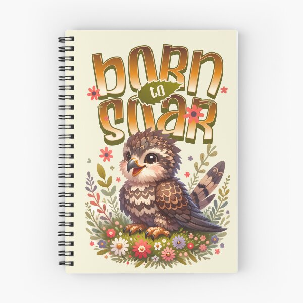Item preview, Born to Soar Cute Baby Hawk Bird | Woodland Nature Inspirational Design designed and sold by Sachie's Studio.