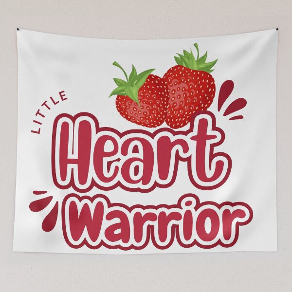 Item preview, Little Heart Warrior - Strawberry Design designed and sold by ScarletandSkyCo.