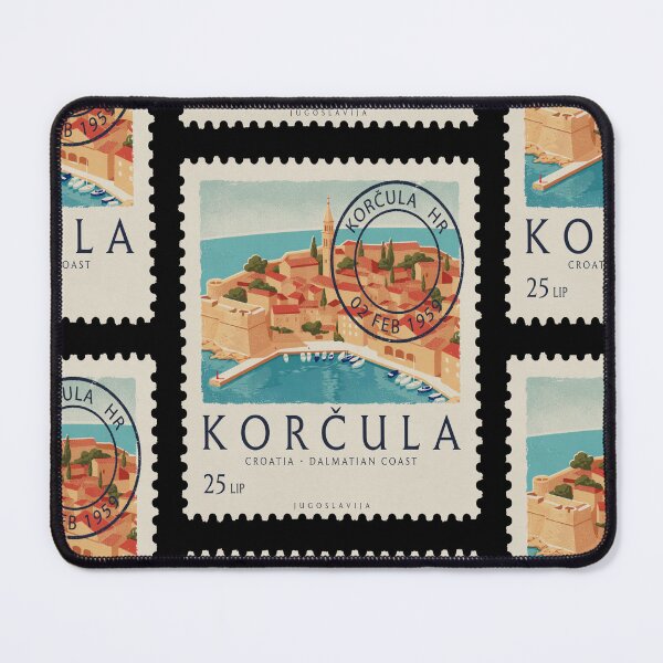 Item preview, Korčula Croatia Old Town Adriatic Postage Stamp Sticker designed and sold by stickercuffs.
