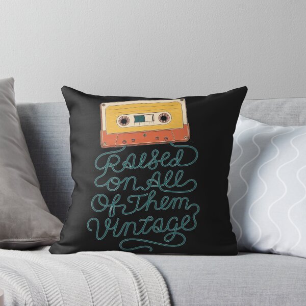 Item preview, Raised On All Of Them Vintage Hand Lettered Script Art Retro Music Gift for Cassette Lovers designed and sold by Nightarel.
