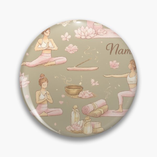 Item preview, Pastel Yoga Seamless Pattern | Boho Meditation Floral Repeat Print | Lotus & Yoga Pose Design | Wellness Aesthetic designed and sold by MimiSabu.