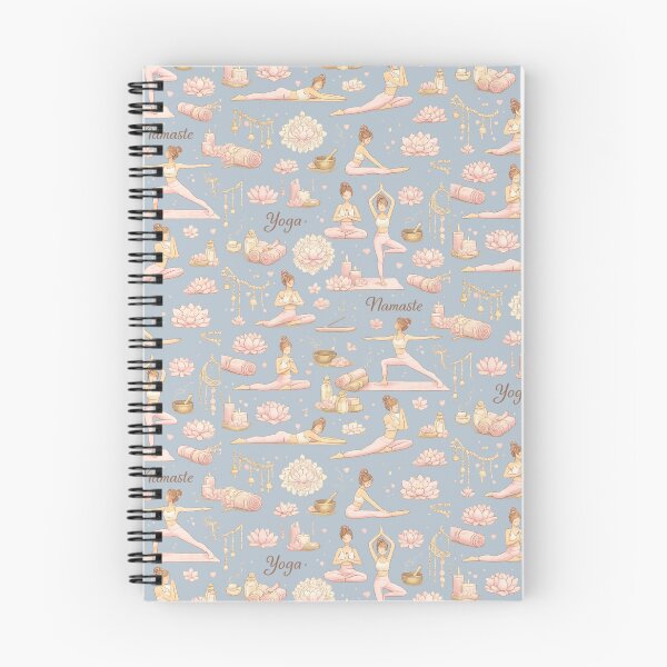 Item preview, Pastel Yoga Seamless Pattern | Boho Meditation Floral Repeat Print | Lotus & Yoga Pose Design | Wellness Aesthetic designed and sold by MimiSabu.