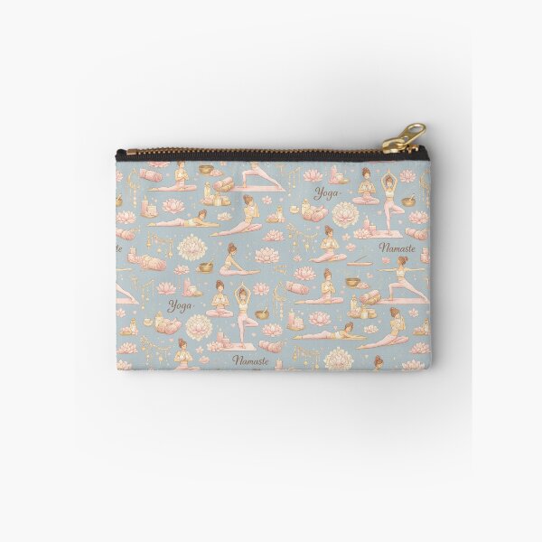 Item preview, Pastel Yoga Seamless Pattern | Boho Meditation Floral Repeat Print | Lotus & Yoga Pose Design | Wellness Aesthetic designed and sold by MimiSabu.