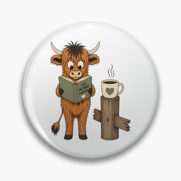 Item preview, Highland Cow Book Lover designed and sold by Barnfield and Co.