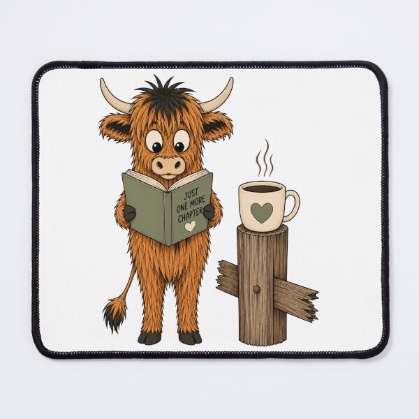 Item preview, Highland Cow Book Lover designed and sold by Barnfield and Co.