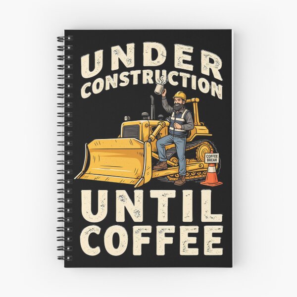 Item preview, Under Construction Until Coffee Funny Construction Worker Design designed and sold by thoughtswear.