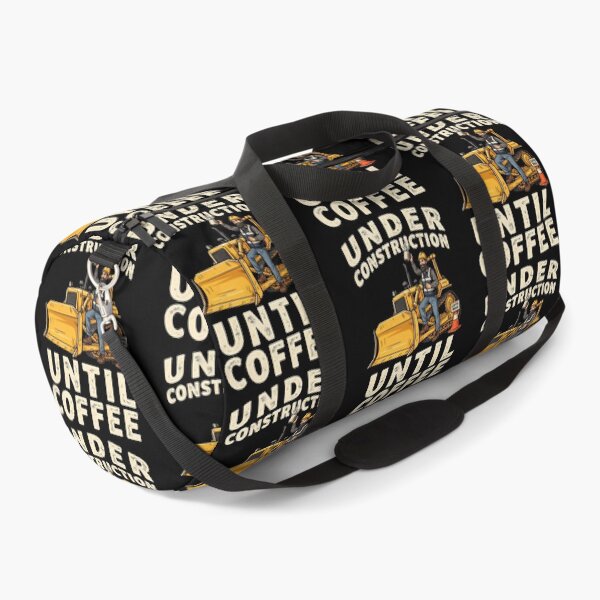 Item preview, Under Construction Until Coffee Funny Construction Worker Design designed and sold by thoughtswear.